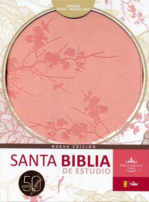 Biblia de estudio serie 50 rosa dos tonos
