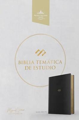 Biblia de Estudio Temática RVR60 Símil piel Negro
