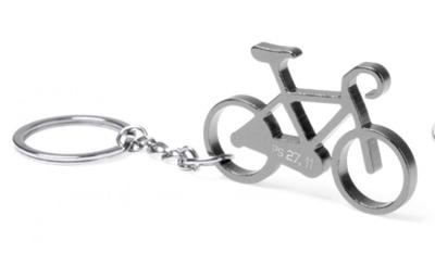 Porte-clé "Vélo" argenté Ps 27.11