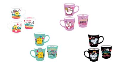 Tazas Amor Borlitas (Cerámica)