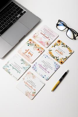 Pack de 6 Portavasos Floral (Corcho y Cartón)