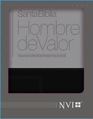 Biblia/NVI/Hombre De Valor/Piel/Gris-Negro