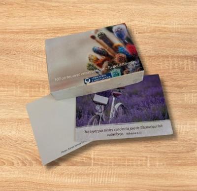 Boite de 100 cartes avec versets bibliques - Thème "Émotion"