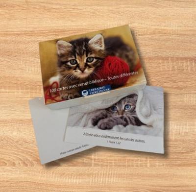 Boite de 100 cartes avec versets bibliques - Thème "Animaux"