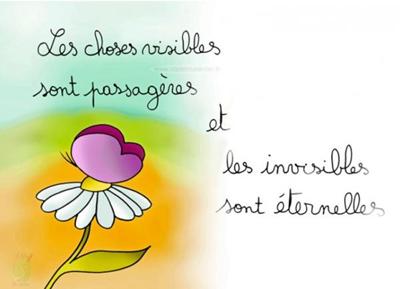 Carte postale Les choses visibles sont passagères et les invisibles sont éternelles 2 Co 4.18