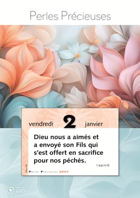 Perles Précieuses calendrier - Plaque 2027