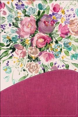 RVR 1960 Biblia Una Joven Conforme Al Corazón De Dios (Lujo Floral Rosa)