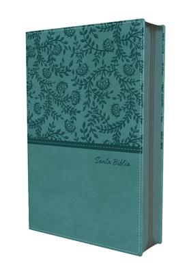 RVR 1960 Biblia Tierra Santa Letra Grande (Ultrafina, turquesa, zíper)