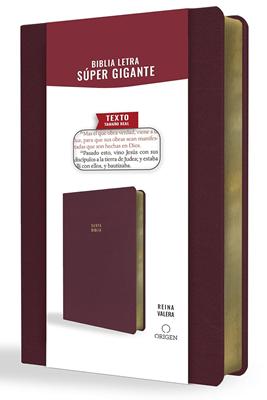 RV 1909 Biblia Letra Súper Gigante (Símil Piel, Vinotinto)
