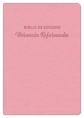 RVR 1960 Biblia De Estudio Herencia Reformada (Semil Piel/Rosado)