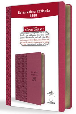 RVR 1960 Biblia Letra Súper Gigante (Símil Piel, Fucsia Rosada)