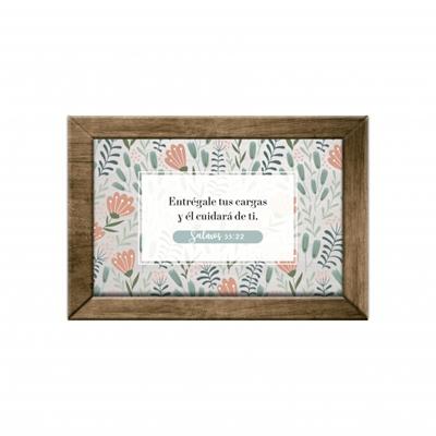 CUADRO DE MADERA A COLOR | ENTRÉGALE TUS CARGAS (Bordes de madera)