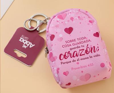 Llavero Mochila/Monedero ABBA Corazón (Imitación Piel)