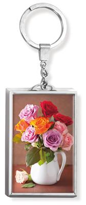 Llavero 3D Jarrón Flores - Prats (Acrílico Rectangular)