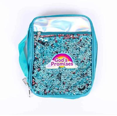 Forro de Biblias de Lentejuelas God´s Promises (Lona, Lentejuelas reversibles, turquesa)