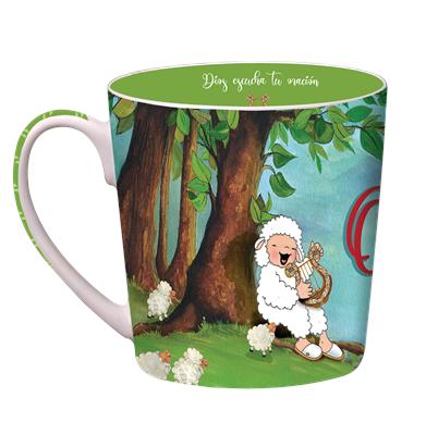 Taza Ovejitas Dios Escucha Tu Oración (Cerámica)