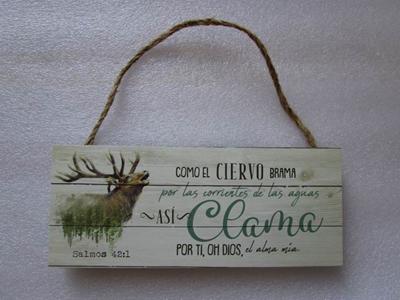 Cuadro Como el Ciervo Brama (Madera)