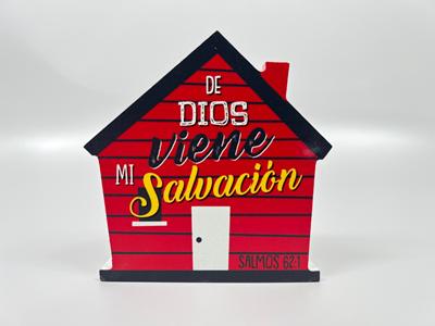 Casita: De Dios viene Mi Salvación (Madera)