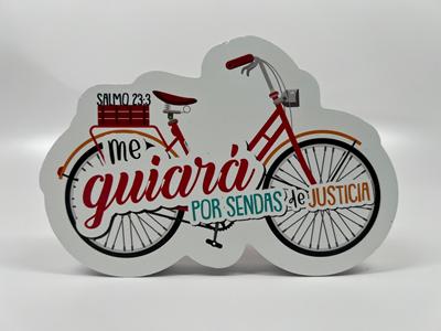 Bicicleta Me Guiará por Sendas de Justicia (Madera)