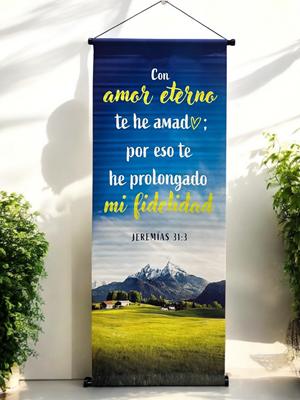 Pergamino Jeremías 31:3 (Lienzo)