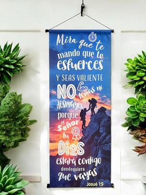 Pergamino: Josué 1:9 (Lienzo)