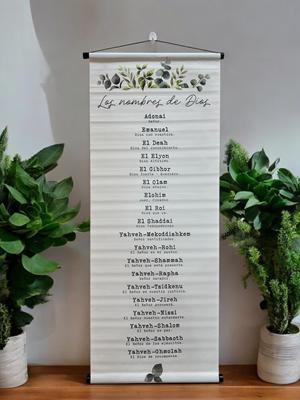 Pergamino Los Nombres de Dios (Lienzo)