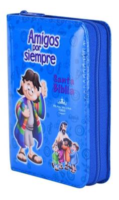 Biblia Amigos Por Siempre Forrada Azul