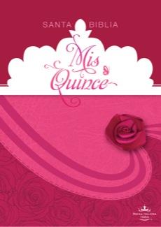 Biblia Para Quinceañeras Imitacion Piel Frambuesa Con Aplique