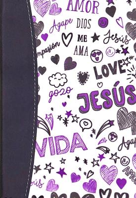 Biblia RVR60 024ti PJR - Palabras de Vida. Amor Lila
