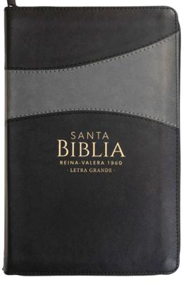 Biblia RVR6065 cz LG PJR Clasica Bitono Negro/Gris