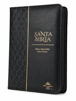 Biblia RVR60cz Obsequios Y Premios  Negro Geometrico Con Cierre