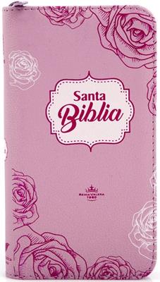 Biblia Tamaño 035 Rosada Flores