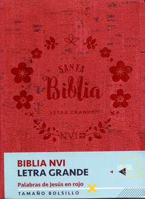 Biblia NVI Bolsillo Letra Grande C Italiano Roja