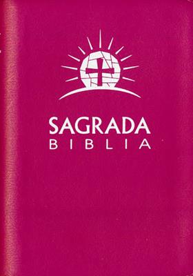 Biblia Con Cierre Piel Rosada
