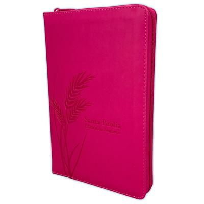RVR 1960 Biblia de Promesas Letra Grande Zíper (Imitación Piel, Tamaño Manual, Fuchsia)