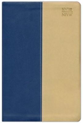Biblia Bilingue Dos Tonos Azul-Beige
