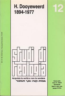 H. Dooyeweerd 1894 - 1977 (Studi di Teologia - n° 12) (Brossura)