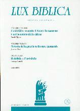 La grazia: secondo il Nuovo Testamento enel pensiero della chiesa - Il ruolo della grazia nella cura pastorale - Il visibile e l'invisibile - Lux Biblica n°25