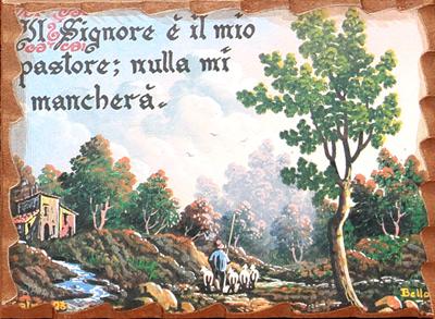 Quadretto in legno lavorato a mano - Pastore