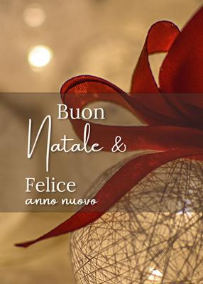 Biglietto "Buon Natale e Felice Anno Nuovo"