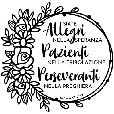 Adesivo Allegri nella speranza - Romani 12:12 Piccolo (ST)