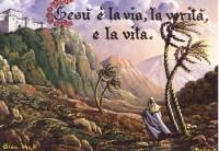 Cartolina "Gesù è la via, la verità e la vita"