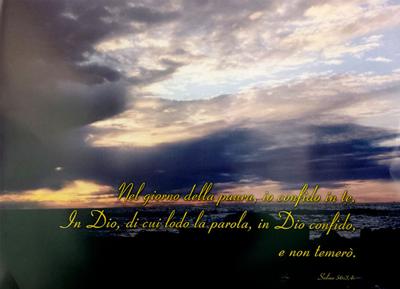 Poster "Nel giorno della paura io confido in Te" - Salmo 56:3-4