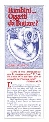 Bambini... Oggetti da buttare? Confezione da 10 opuscoli