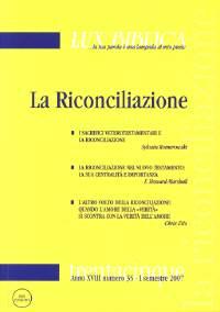La riconciliazione (Lux Biblica - n° 35) (Brossura)