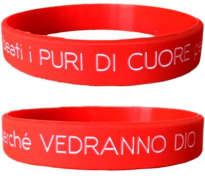 Braccialetto in silicone Beati i puri di cuore