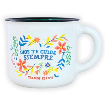 Taza Pequeña | Dios te Cuida Siempre (Cerámica)