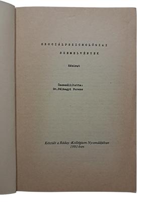 Szociálpszichológiai szemelvények