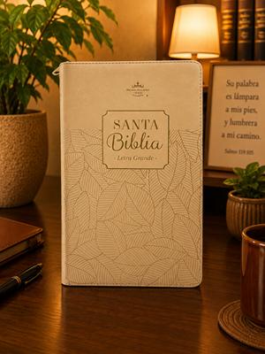 RVR 1960 Biblia Obsequios y Premios Beige con Hojas con Cierre