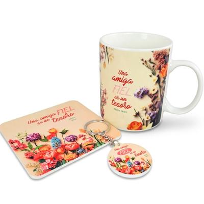 TAZA, LLAVERO Y POSAVASOS (Cerámica)